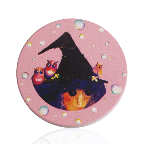 Fortune Fairy Liquid Absorbent Coaster (Pink)