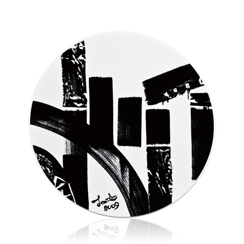 3-Abstract-D /Black & White: Liberation Liquid Absorbent Coaster