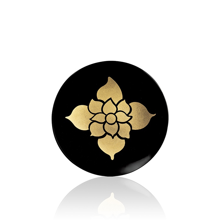 Lotus Liuli Plate (Round, Black 6.5")