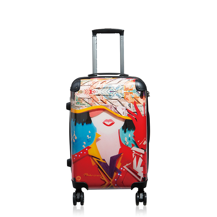 Artistic Carry-on Luggage - Trendy Lady's Raining Day